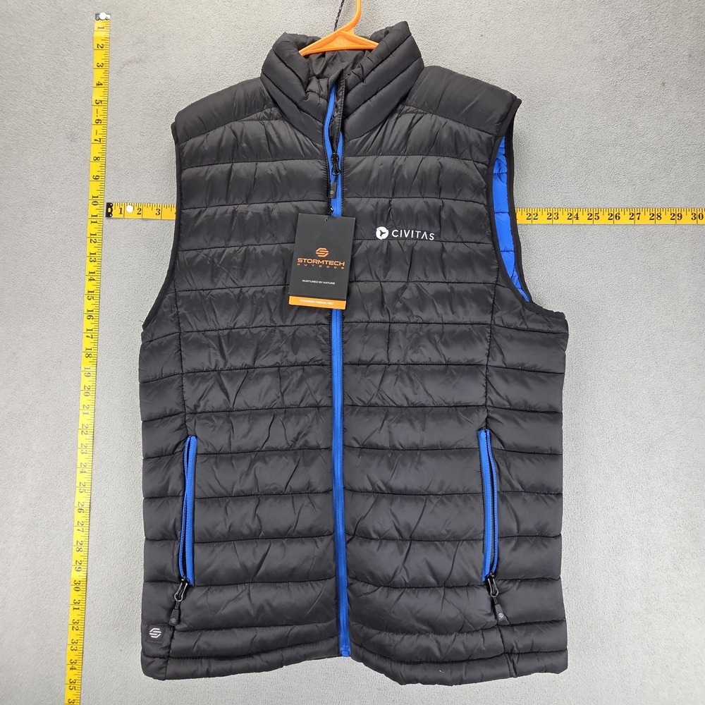 Stormtech Stavanger Thermal Vest Mens Medium Black Quilted Packable Insulated
